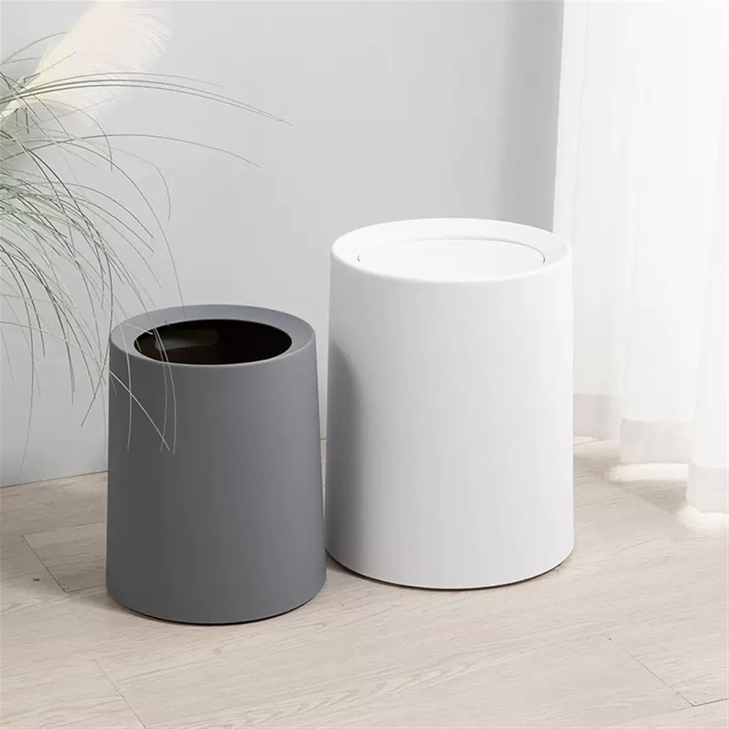 Trashbin Trash Can Bedroom Home Kitchen Living Room Toilet Bathroom Office Creative Trash Cans(A,Large)