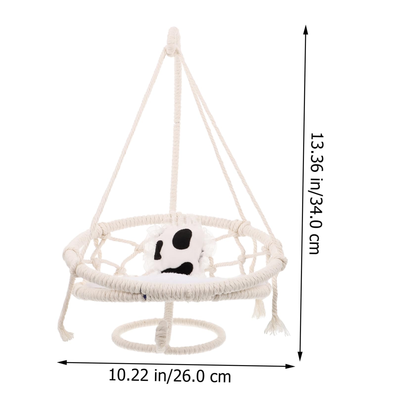 Hamster Hängematte Beige aus Baumwollseil für Ratten und Sugar Glider