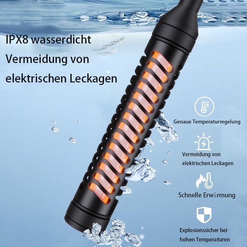 GERUI Réchauffeur d'aquarium 35 W/50 W (1 L-20 L) avec régulateur de température pour réservoirs de Poissons et d'aquarium avec Protection Contre la surchauffe (50 W)