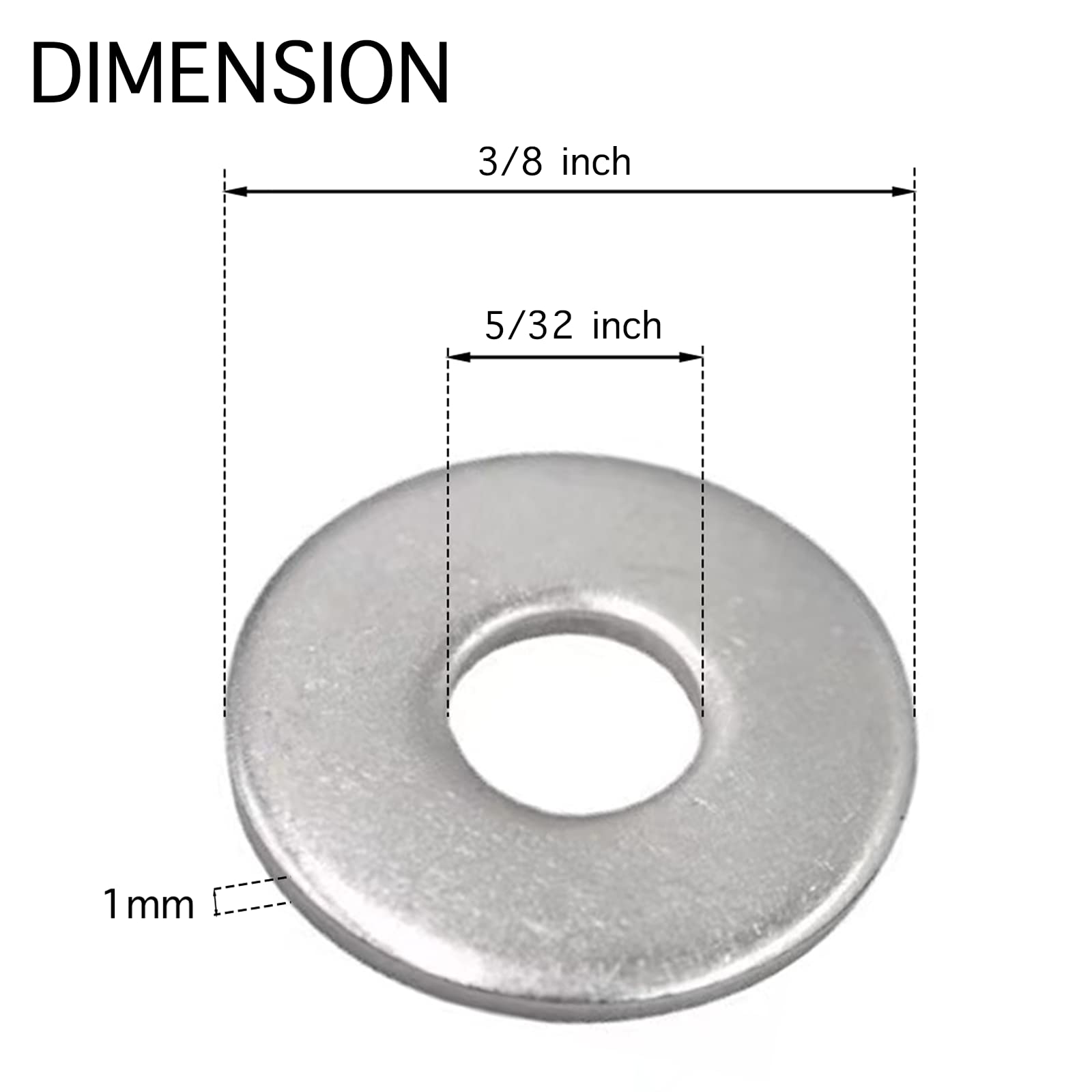 Rivet Washers - 350 Pack 5/32" Backup Washers -2 Rivet Washers - 350 Pack 5/32" Backup Washers -2
