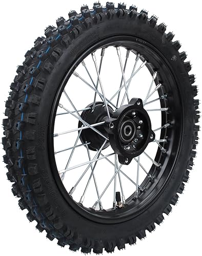 Mini Dirt Bike front wheel Rim tube tire 2.75-12 Inch 60100-12 Wheel Rim Tire with 12mm Bearing Assembly for Dirt Bikes Mini Motorcycle Wheels +