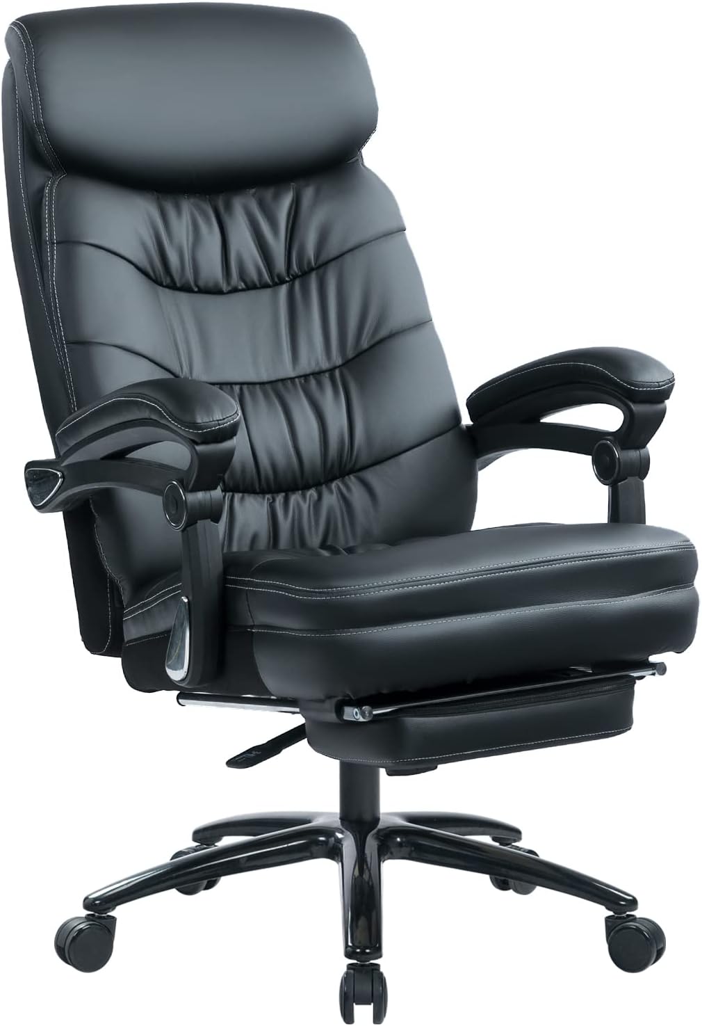 KCREAM Big and Tall Executive Office Chair Ergonomic Leather Reclining