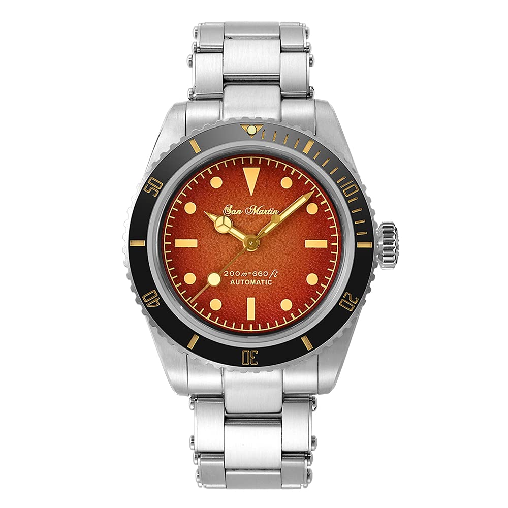 NC San Martin SN004G v2 Retro 6200 Luxus Herren Taucheruhren Saphirglas 200m wasserdichte automatische mechanische Uhr für Männer