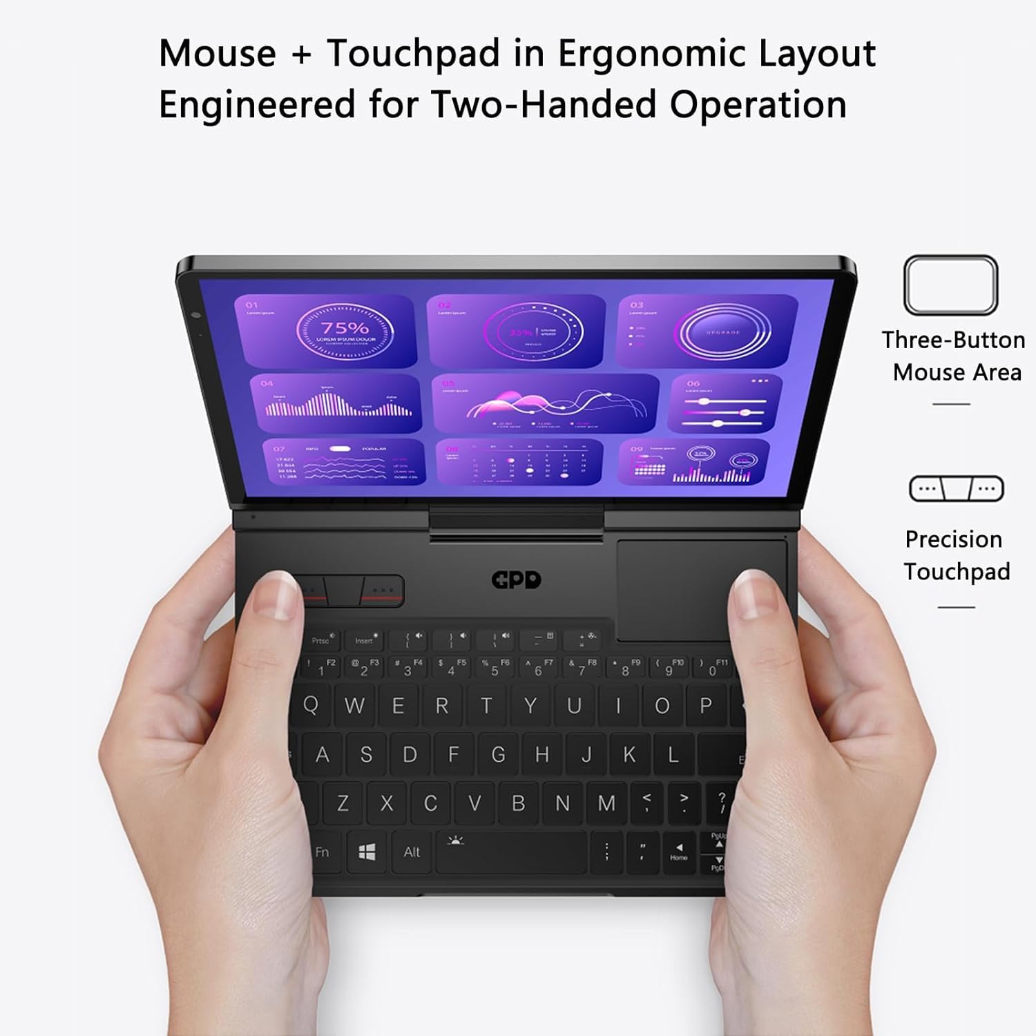 Cutesliving GPD Pocket 4 Mini PC, AMD Ryzen 7 8840U, Radeon 780M