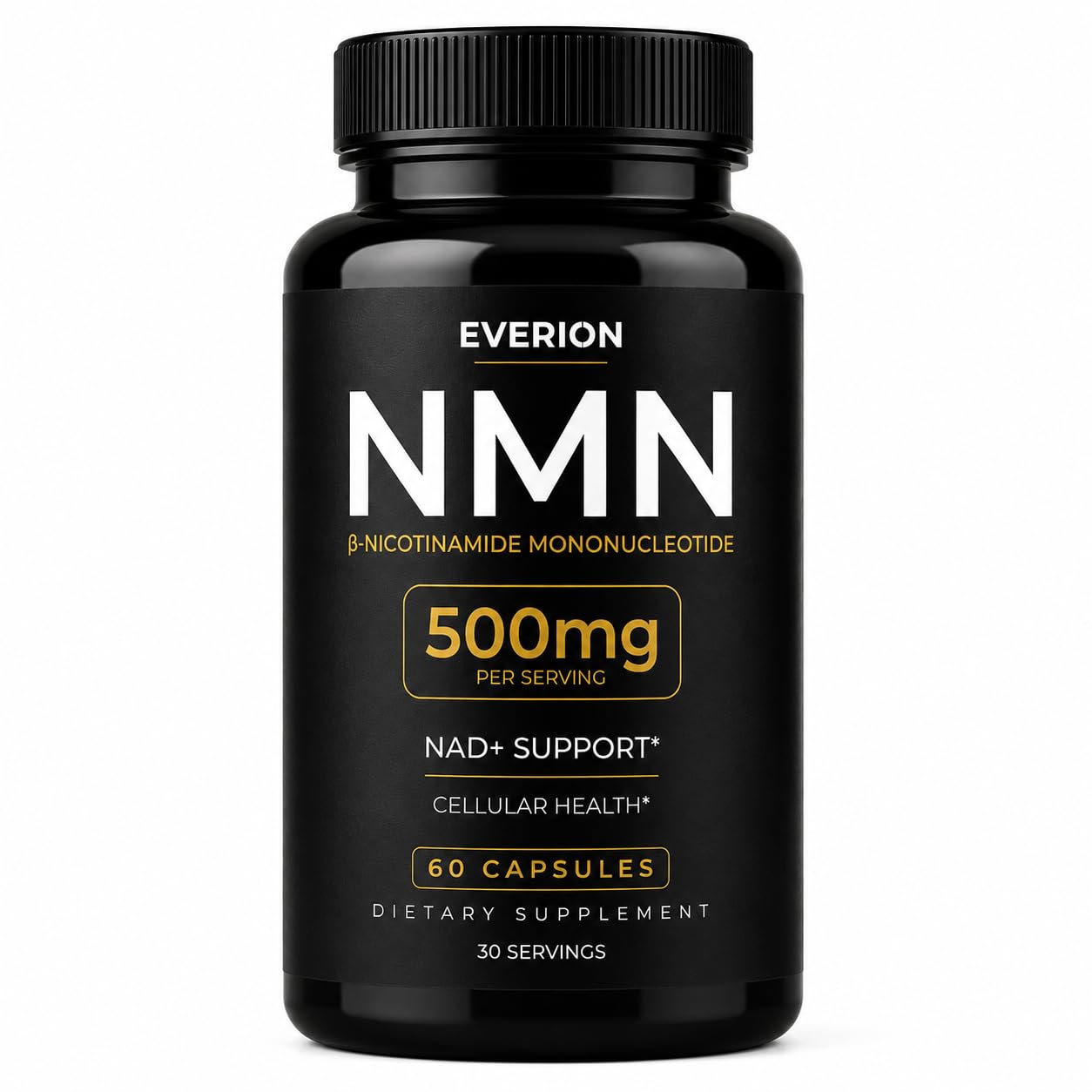 NMN Supplement 500mg, Beta-Nicotinamide Mononucleotide, 60 Capsules