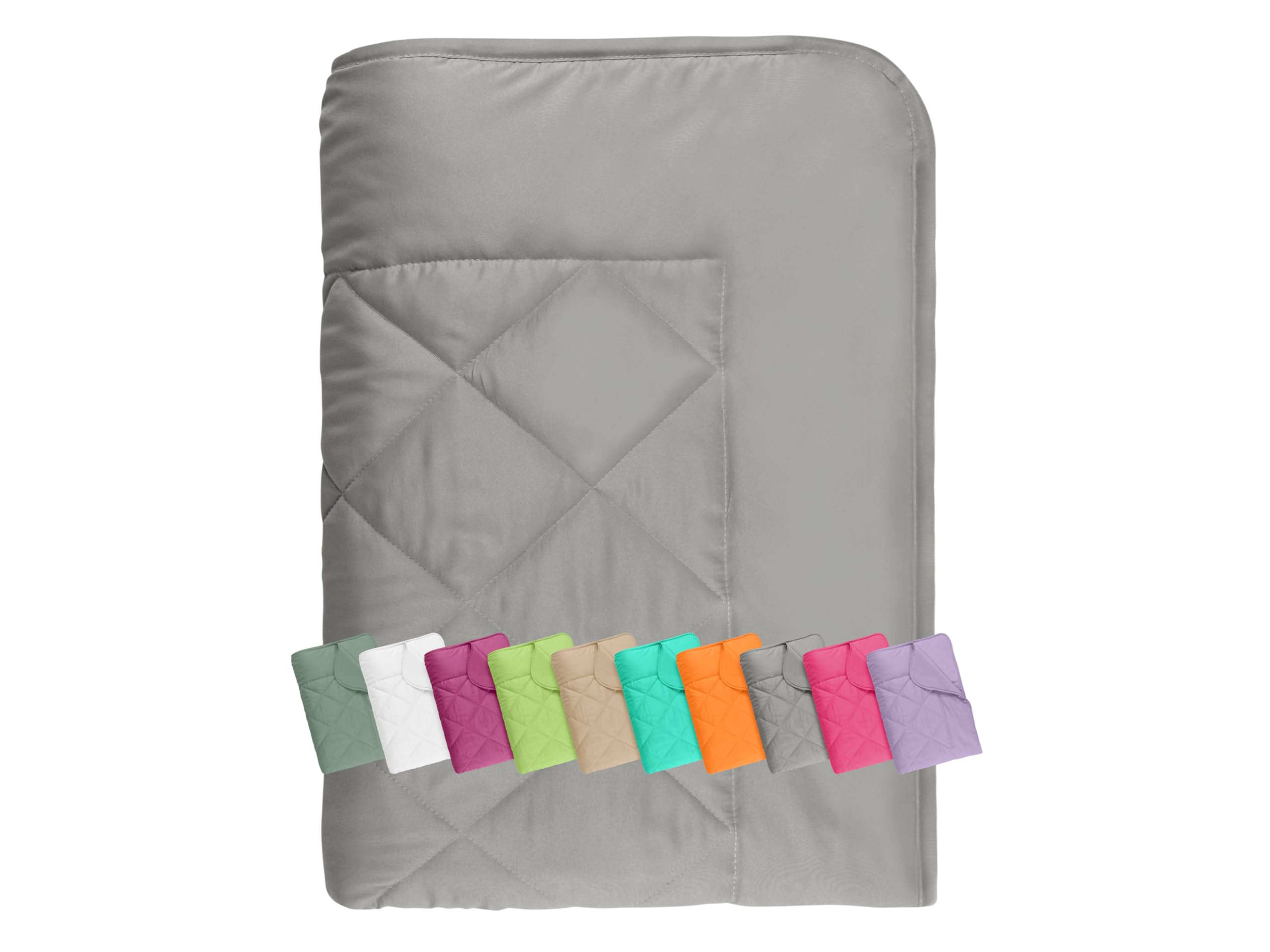 npluseins Estate coperta – coperta da picnic – leichtbettd angolo – in 2 dimensioni e in 7 colori moderni, Grau, ca. 135 x 200 cm