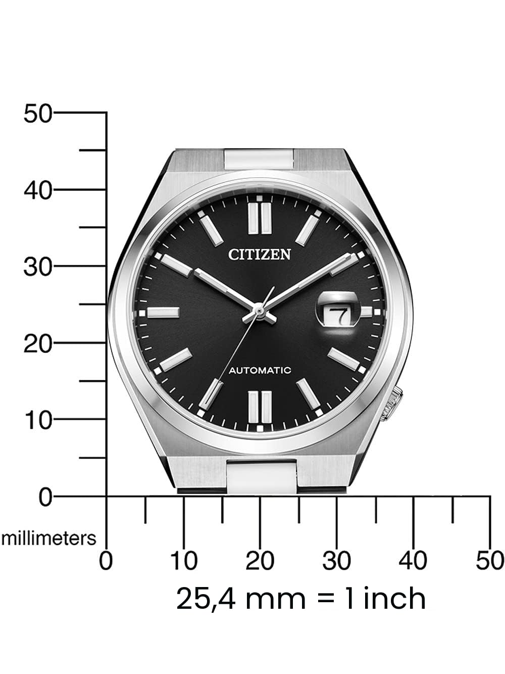 Citizen Men's Analogue Automatic Watch with a Stainless Steel Band Tsuyosa