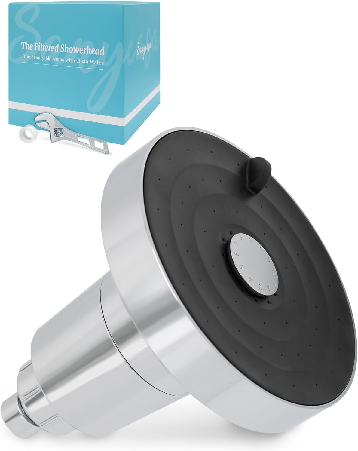 SANYCASA Filtered Shower Head for Hard Water, Removes Chlorine & Heavy Metals, KDF-55 Filter for Healthier Hair & Skin, Protects Colored Hair, High Pressure, Dermatologist Recommended(CP)