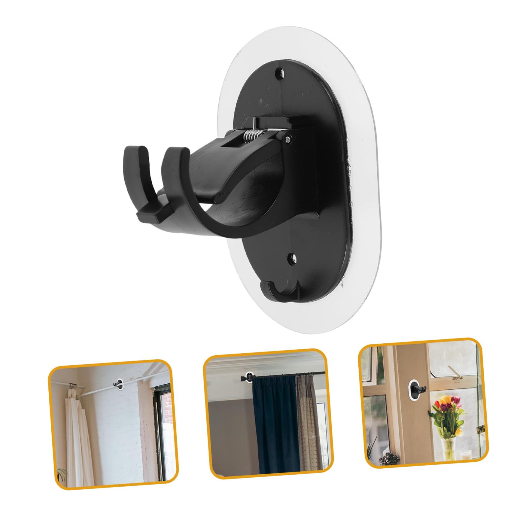Alipis 20pièces Support De Rideaux Auto-adhésif Plastique De sans Perçage pour De Rideaux Accessoires De Et Décoration Intérieure