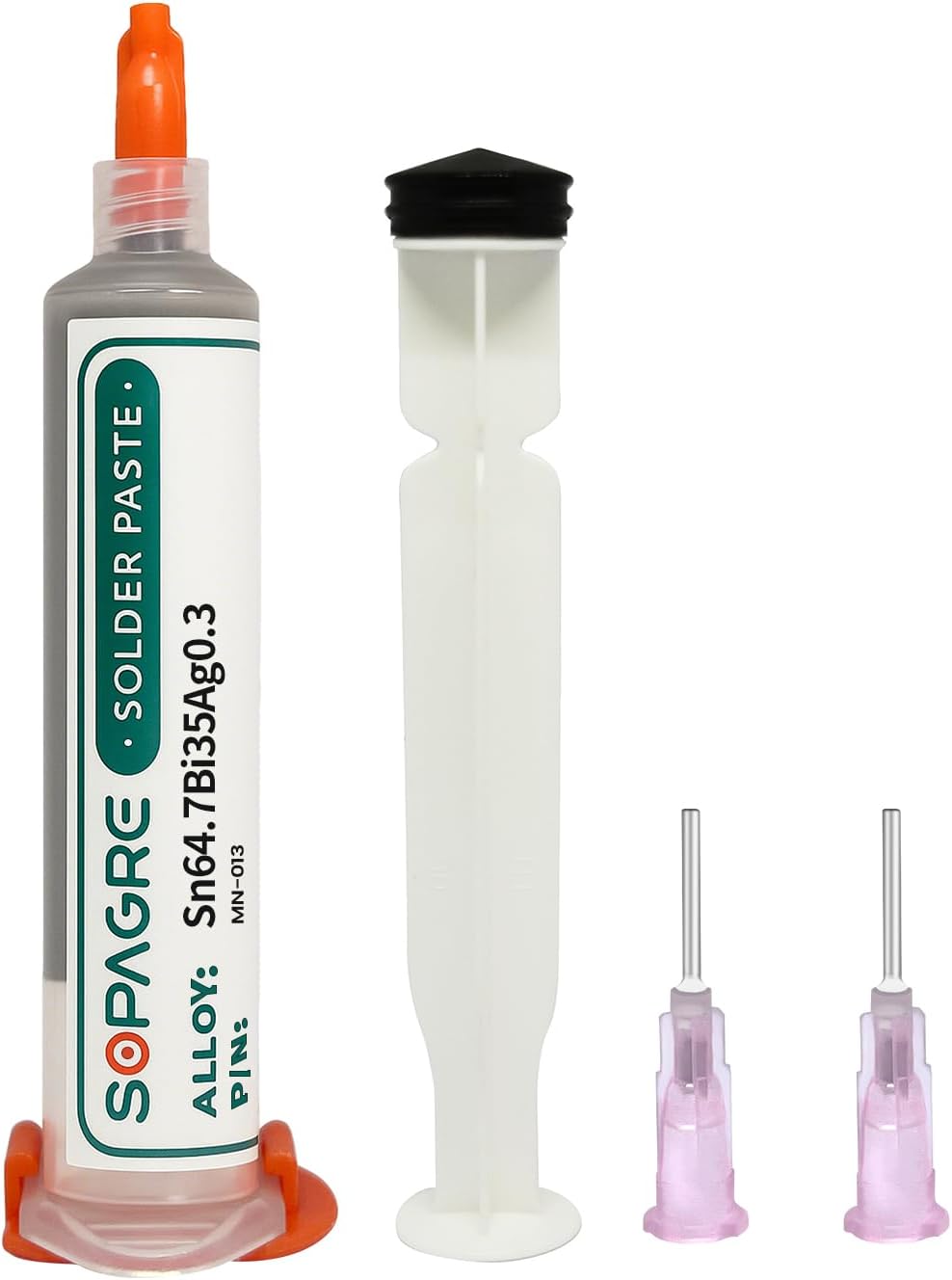 Sn64.7/Bi35Ag0.3 SMD Welding Paste 183°C Melting Point Lead-free Syringe No Clean Solder Paste For Phone Component Repair (MN-013 50g)