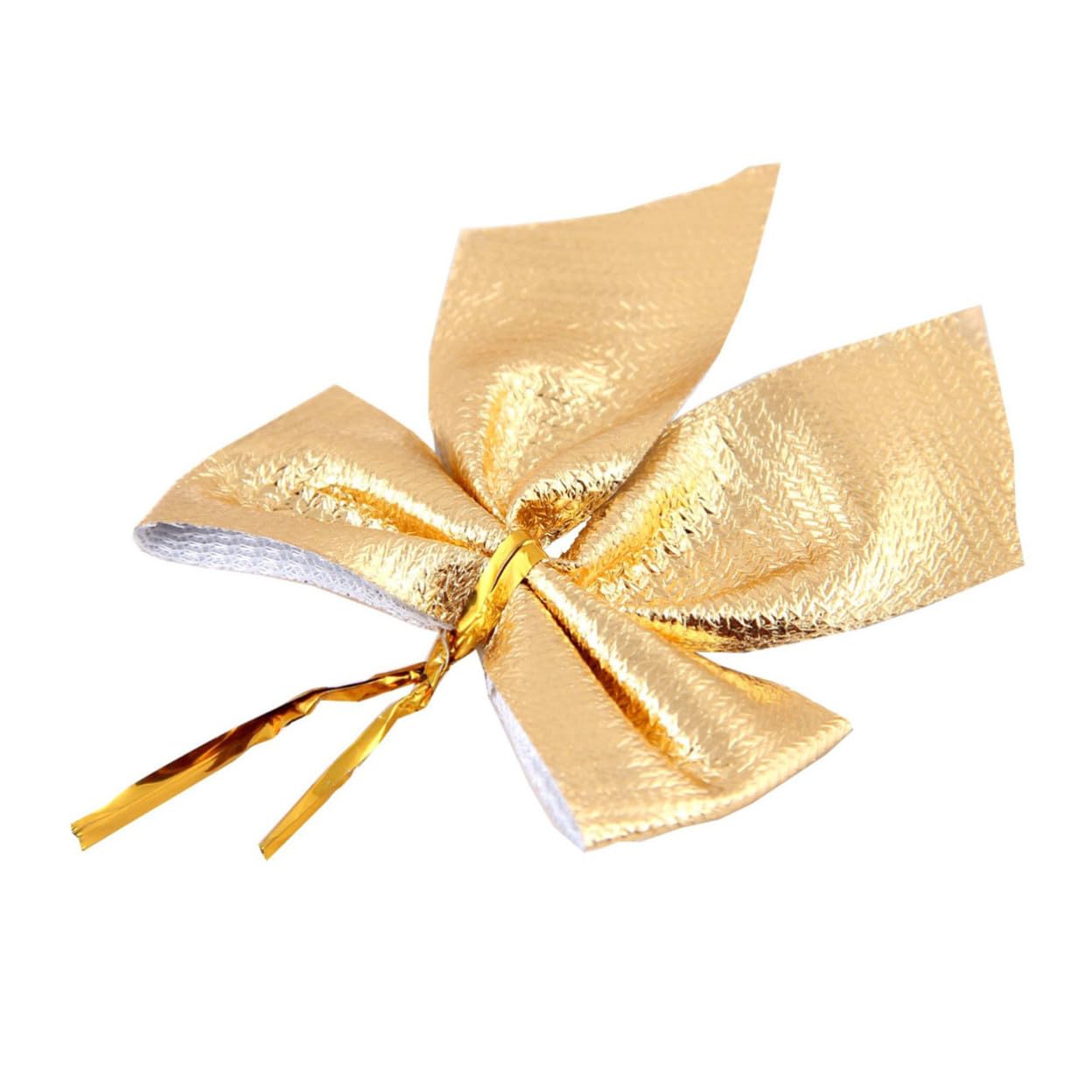 Gatuida 12piezas Adornos Colgantes De Lazo Dorado Cinta De Raso para Árbol De Navidad y Cajas De Obsequio