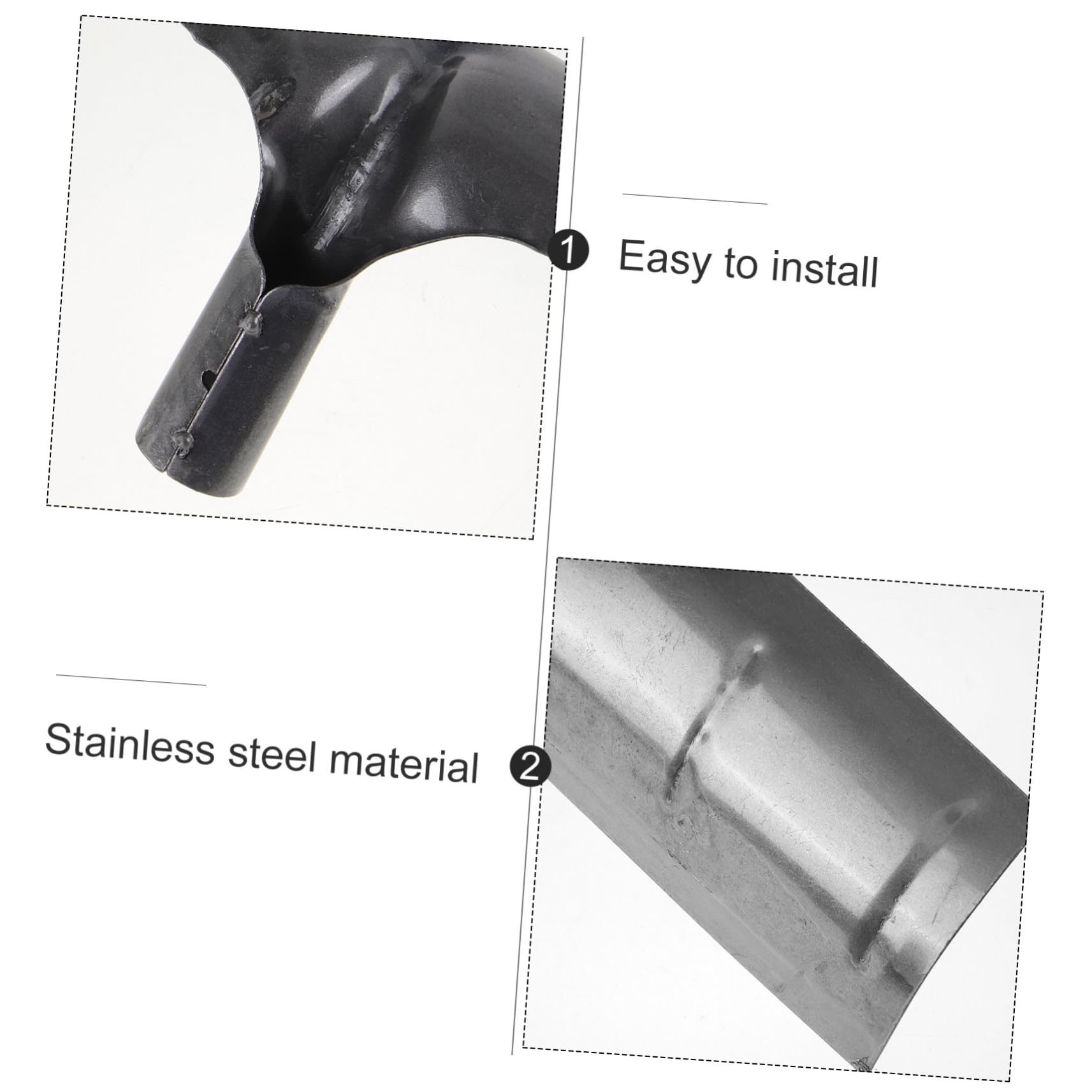 YARNOW rastrello per letame pennello pennellessa Utensile cleaning stallatico attrezzo pala per pulire lo sterco pala per la pulizia delle pareti pala agricola Acciaio inossidabile Black