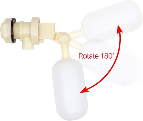 Miniatura 4 de Válvula de flotador de 3/4 pulgadas, paquete de 2 válvulas de bola de flotador de agua con brazo ajustable y filtro para fuente, canal de agua,
