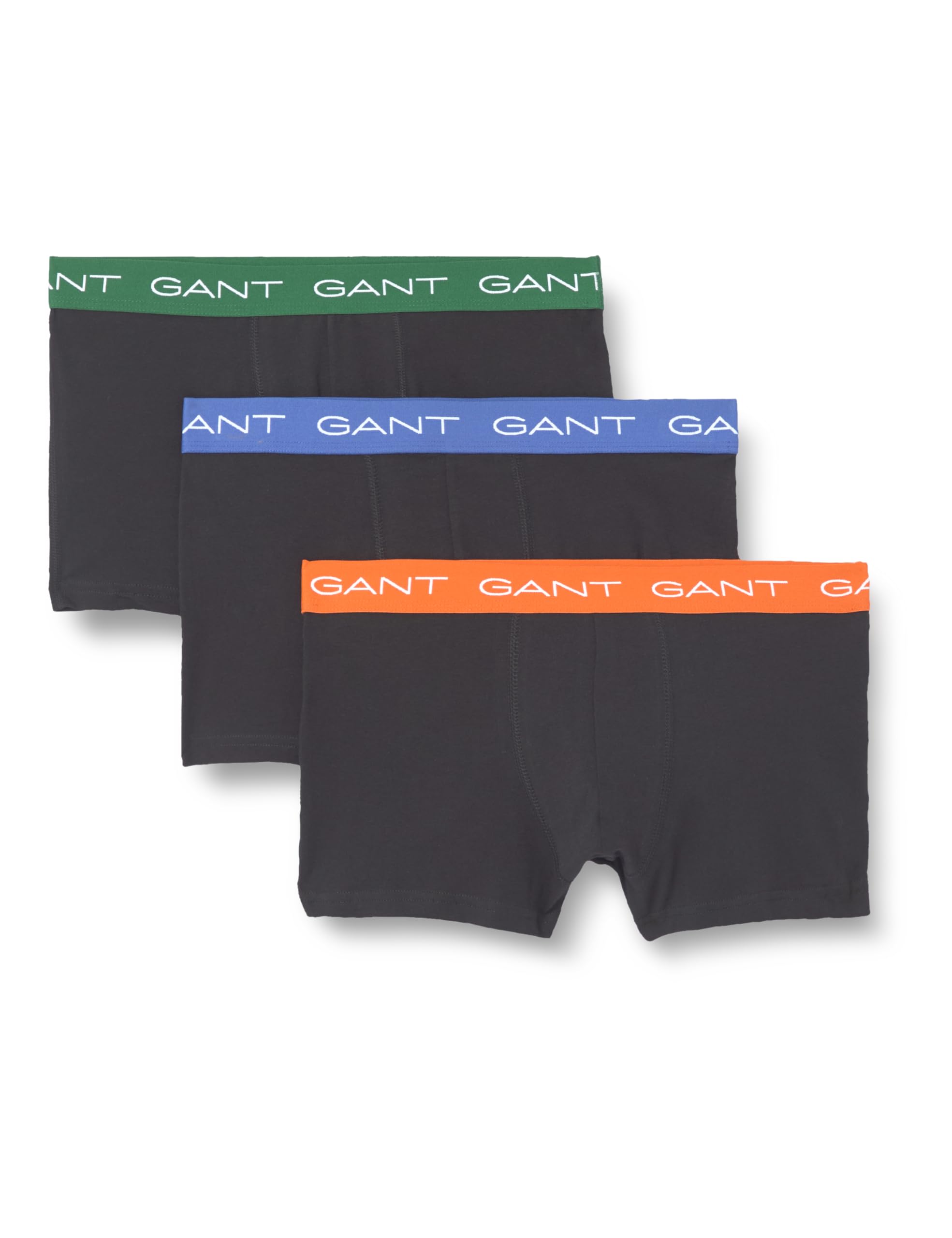 Gant Men's Black Trunk 3-Pack Underwear, M (Pack Of 3)