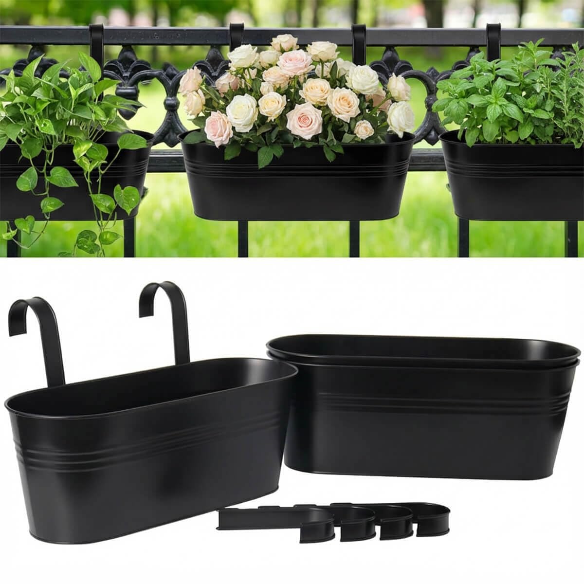 vensovo 16 Inch Railing Planter
