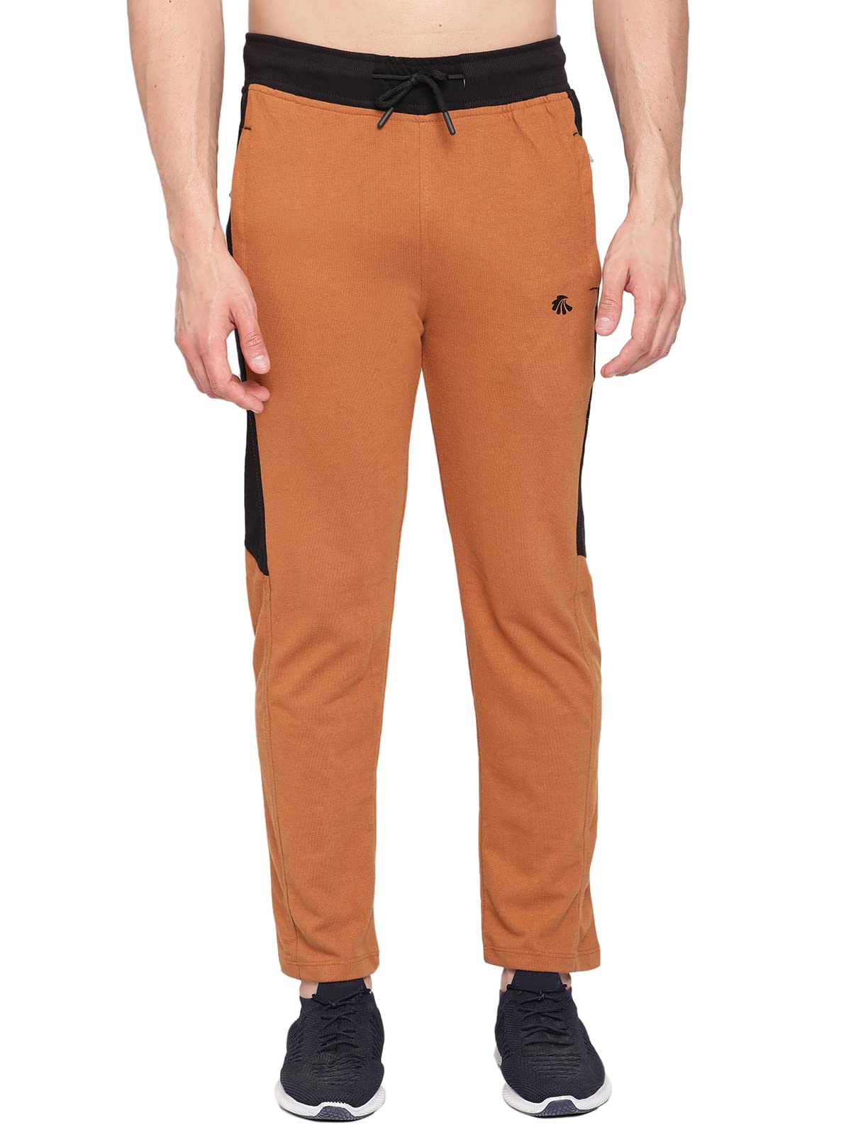 Men's Basic Solid Cotton Metty Trackpant (XXL, Rust)