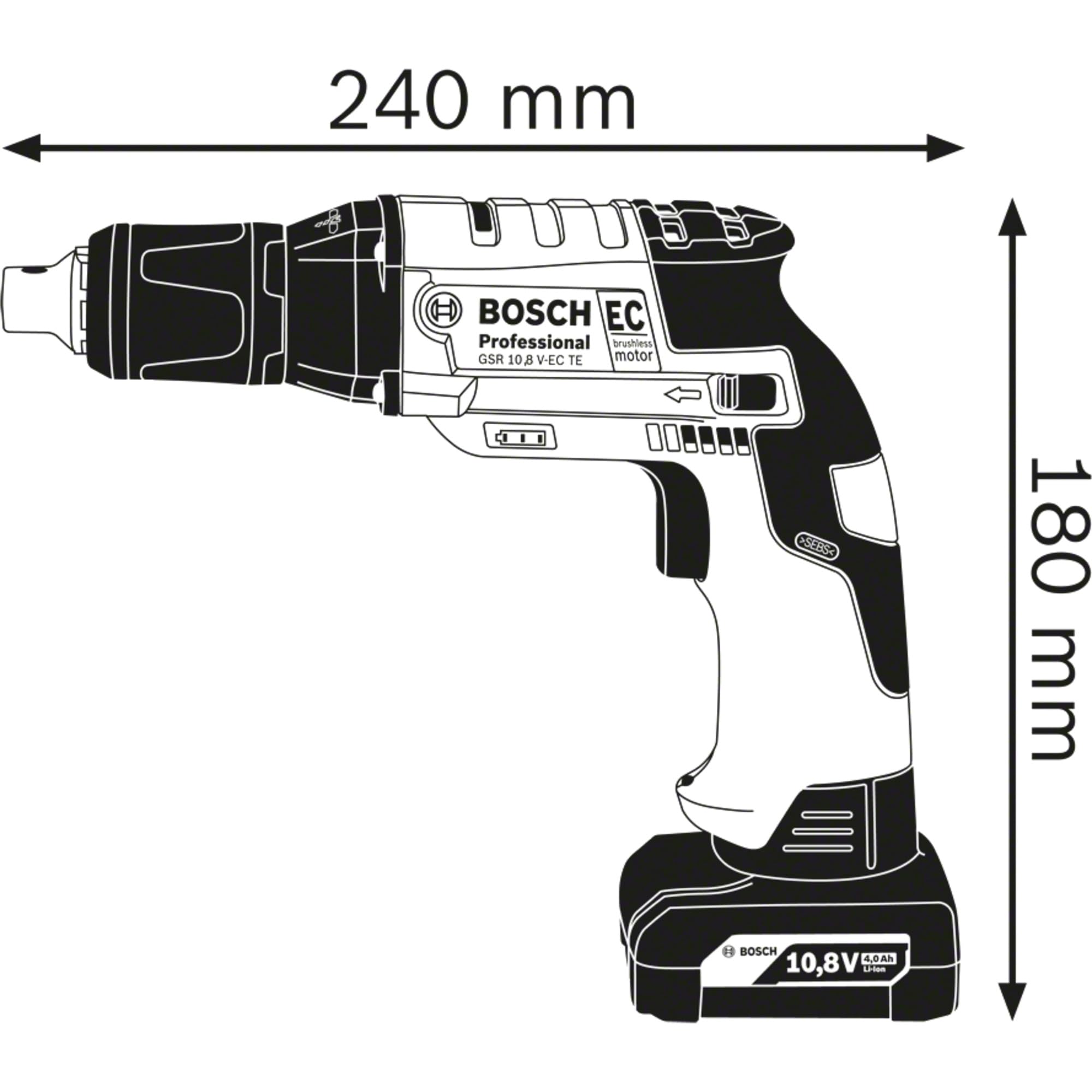 Bosch Professional 12V System visseuse plaquiste sans-fil GTB 12V-11 (couple vissage dur/tendre : 11/3 Nm, avec L-BOXX)