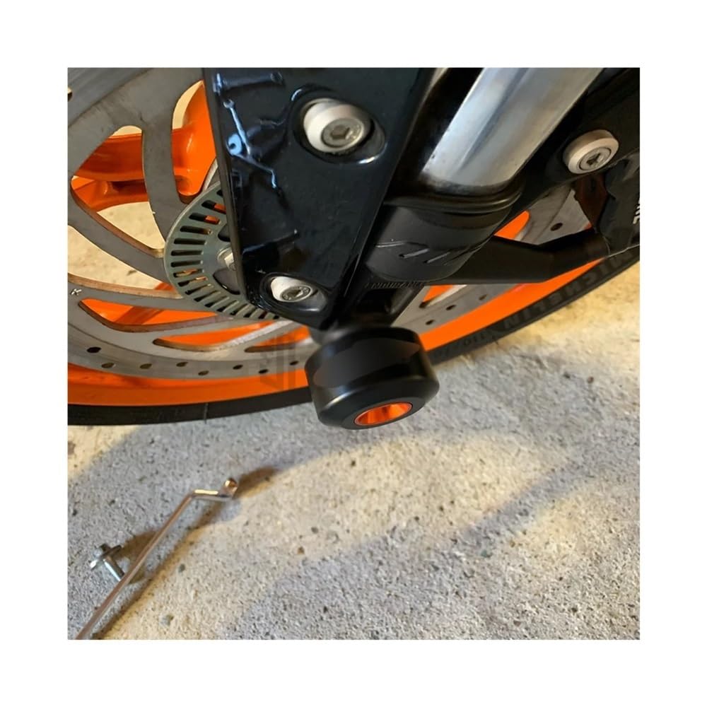 Moto Tamponi Paratelaio Slider telaio arancioni per moto, forcella anteriore e posteriore, cuscinetti anticaduta per 125, 200 250 dal 2013 al 2016