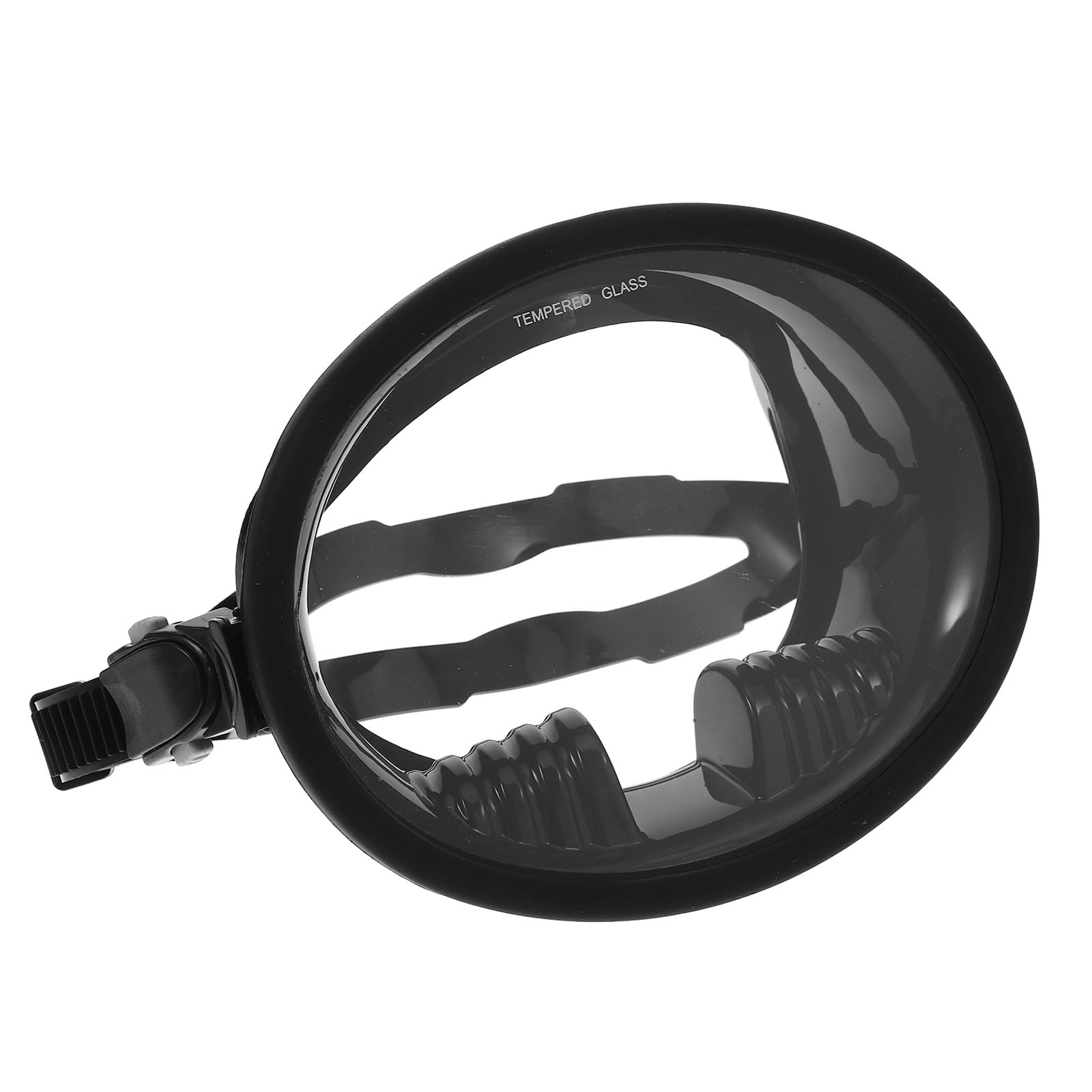 Maschera da Immersione Antiappannamento 1 Pezzo, Nero | Lenti in Vetro Temperato, Fascia in Silicone, Visione Estesa, Snorkeling e Immersioni Subacquee