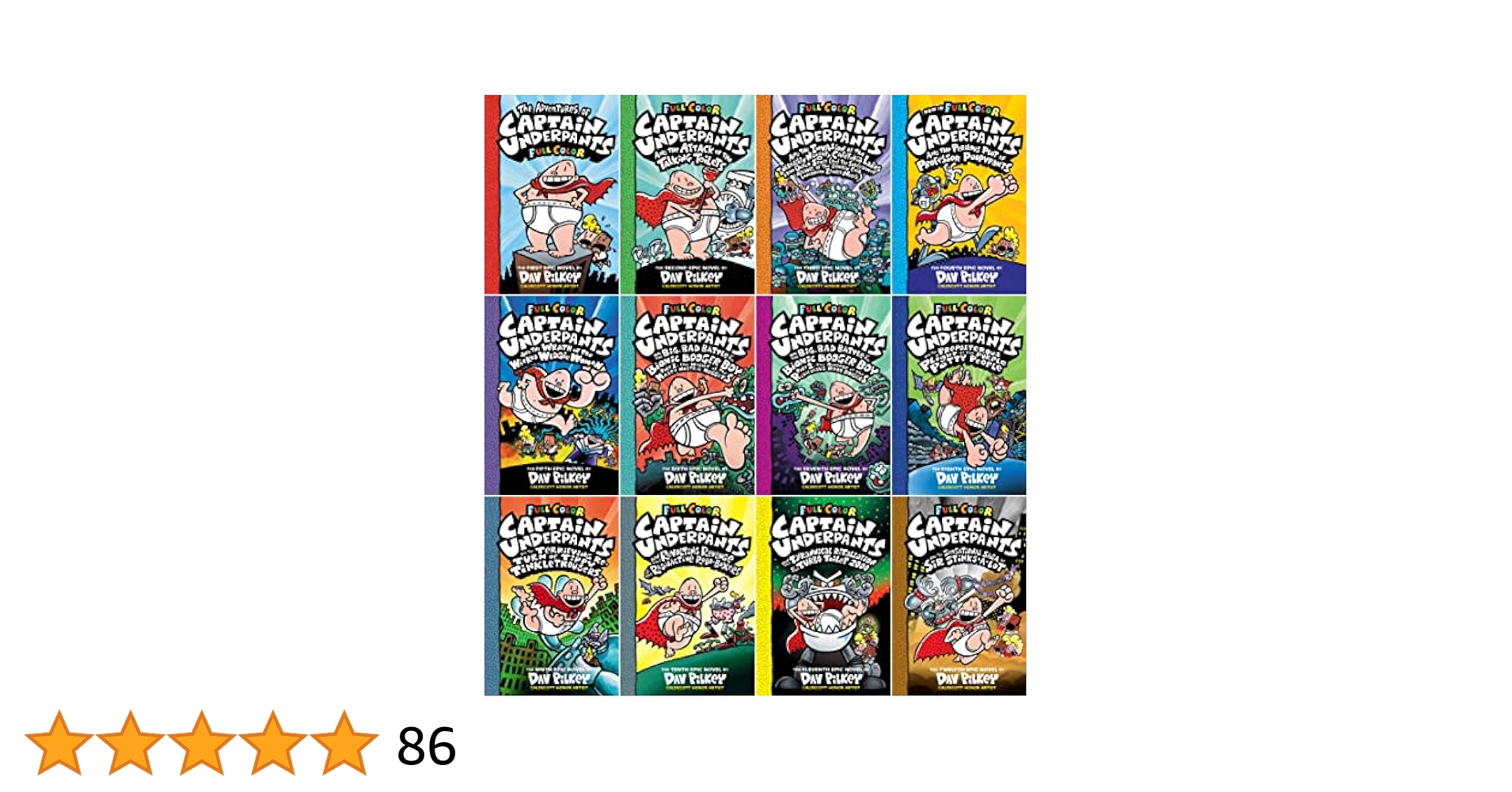 Captain Underpants Books 1-12 Complete FULL COLOR Collection