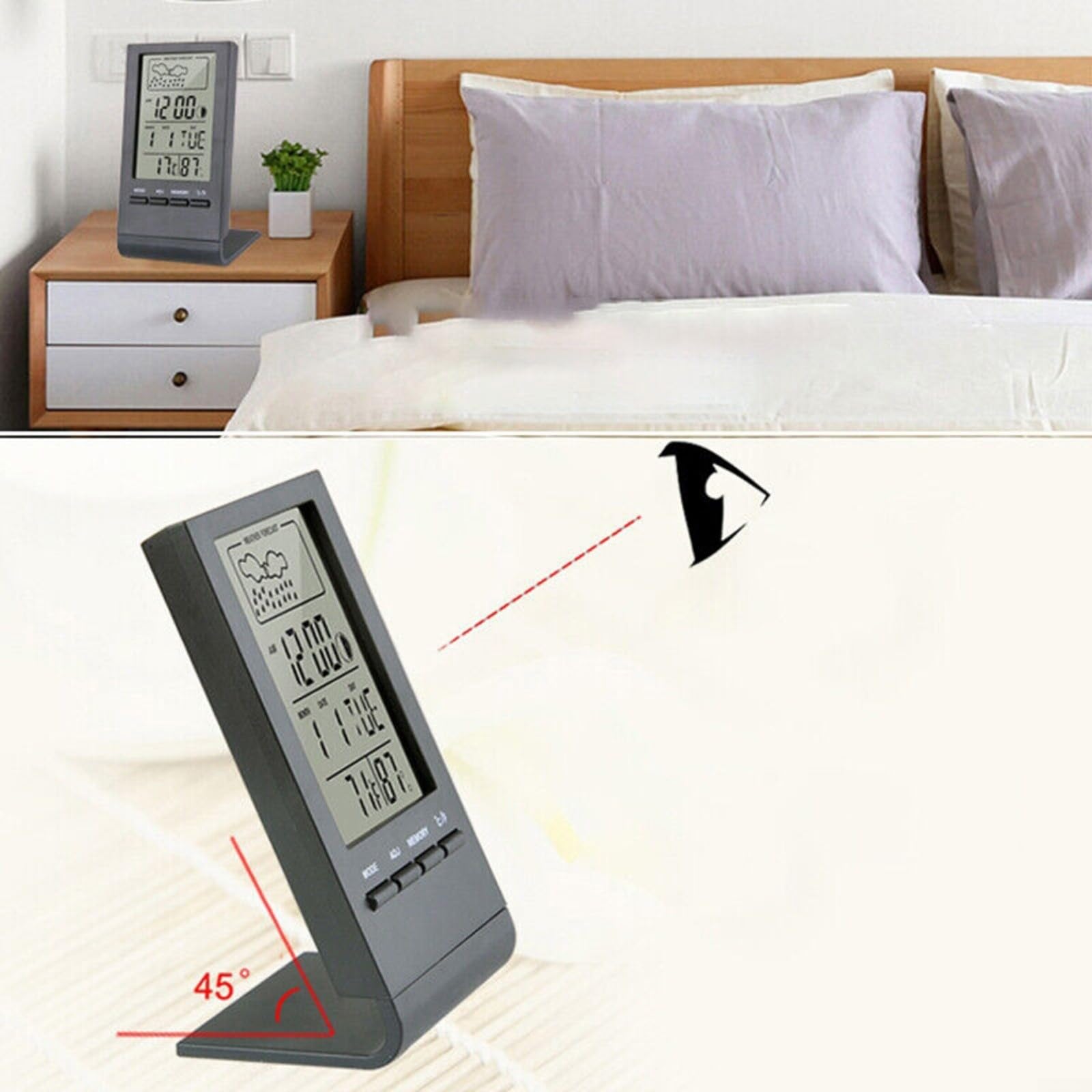 Sorandy Digital Thermometer Hygrometer - LCD Display Für Temperatur & Luftfeuchtigkeit