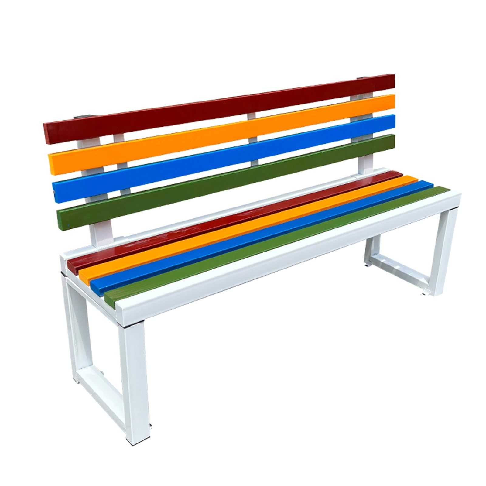 Panca da Esterno, Panchina da Giardino con Schienale per 2-3 Adulti, Panchina da Esterno Resistente alle Intemperie, per Giardino, Patio, Veranda(White,120cm/47in)