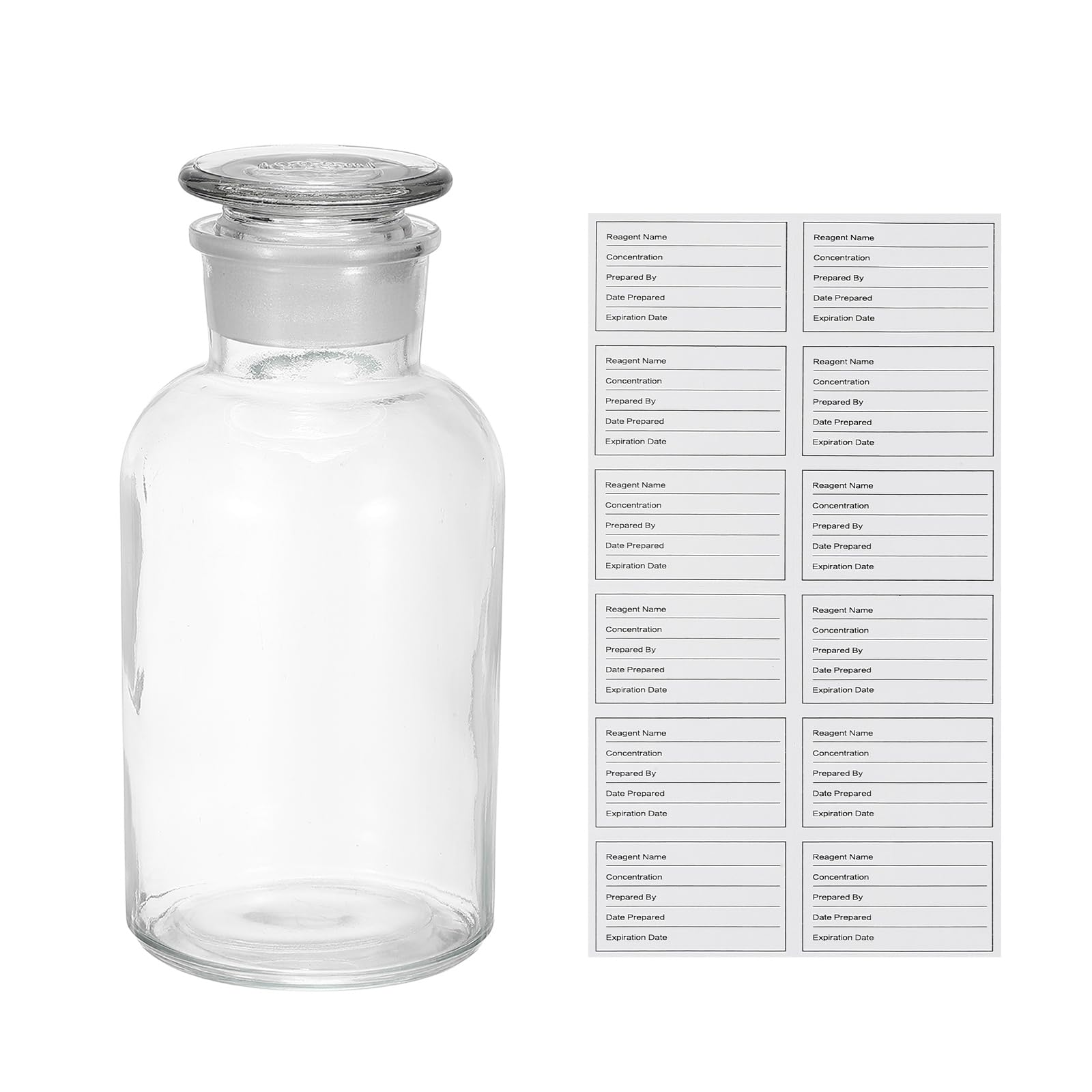 Flacon de laboratoire 1000ml en verre pour eau et préparations