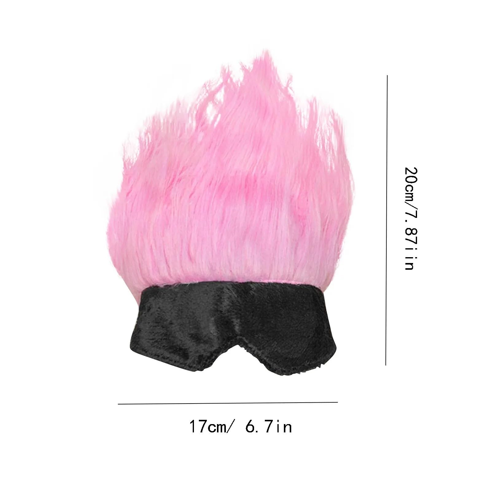 Hohota Cool Funny Pet Wigs Cosplay Props Funny Cats Clothes Cap Costume Dog Hat Headwear Accessories(Silver)