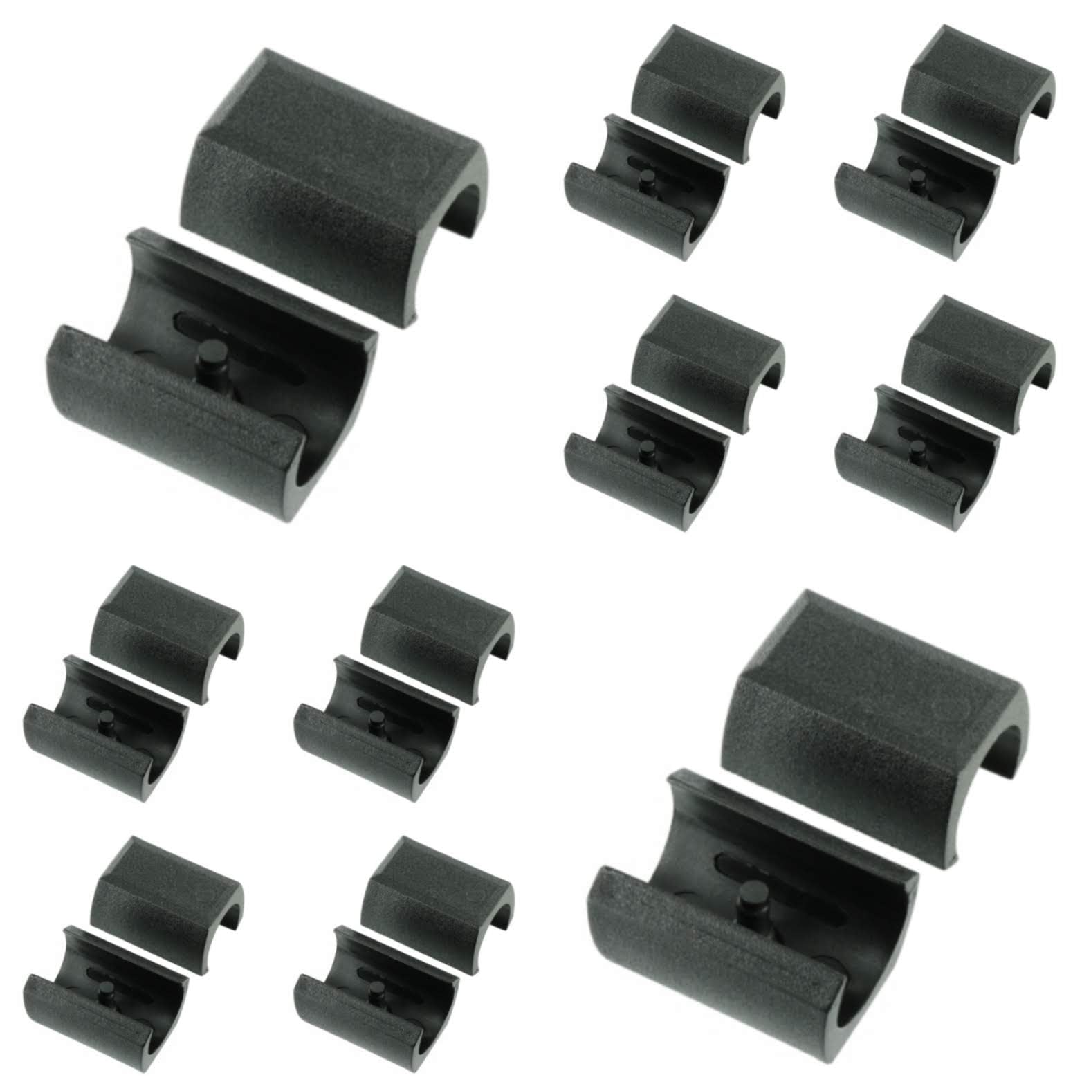 Plastic Saddle Glides for Skid & Sled Base Chairs (18mm to 20mm, Pack of 36) Tubular Wire Frame Chair Feet by Keay Vital Parts - Made in Germany