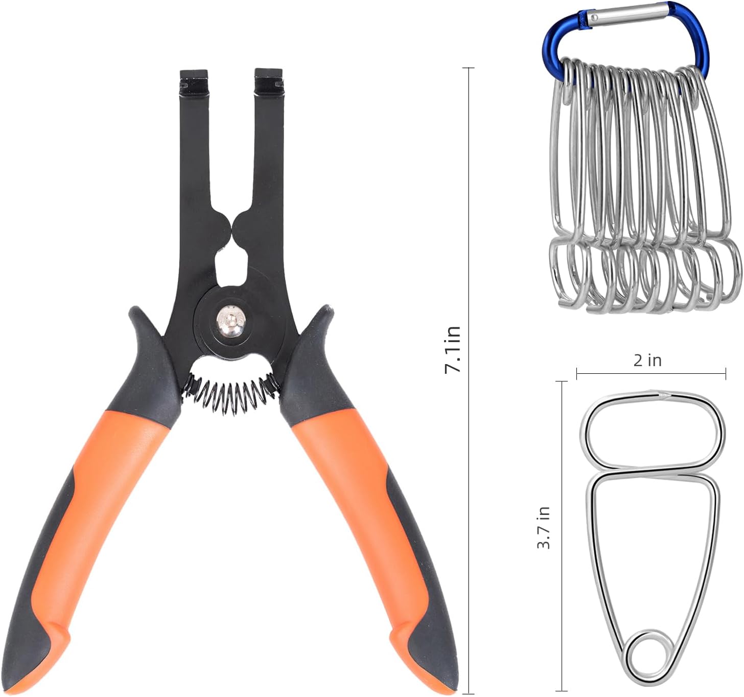 PLATATO 10 Pcs Miter Spring Clamps Kit Spring Loaded Pliers with 8 Miter Clamps for Trim, Woodworking, Picture Frames, Crown Molding Tool