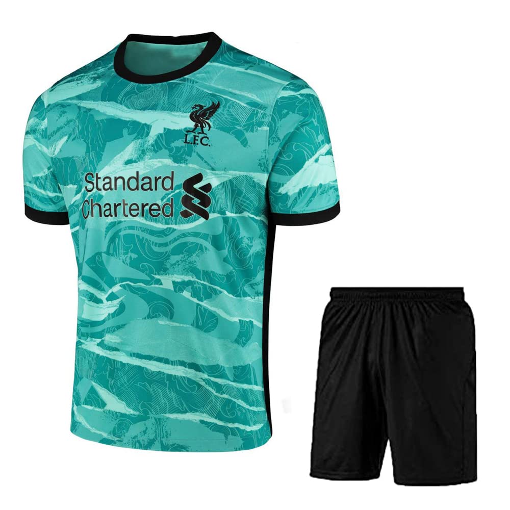 LFC New Green Football Jersey with Black Shorts 2021-22 -(Mens & Kids) Football