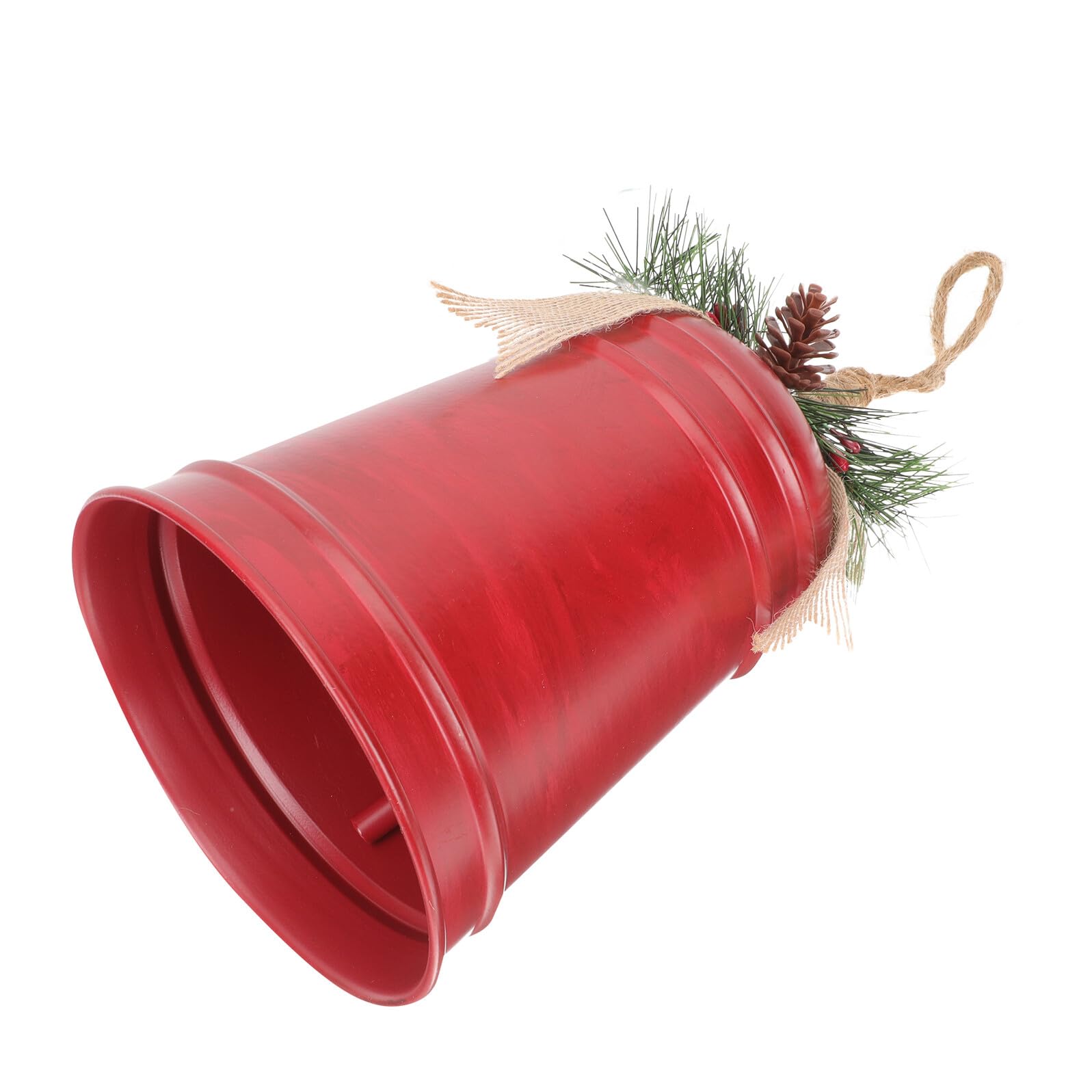 Uonlytech Campana di Natale Decorativa in Metallo Rossa da Appendere per Albero Porta e Parete Ciondolo Sonoro per Festa Natalizia e Decorazioni per la Casa