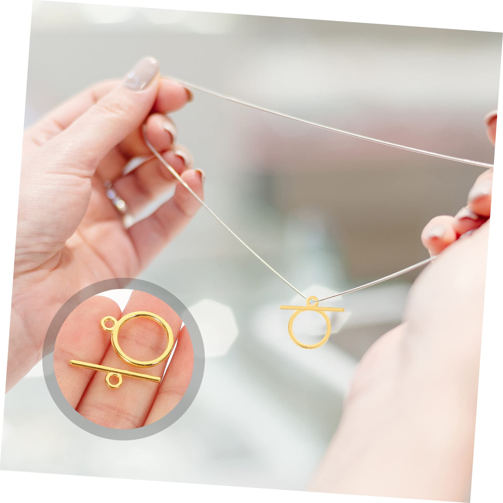 EXCEART 240sets Chiusure Lega Per Bracciali e Collane Fibbia Toggle Per Creazioni Fai Te e Facili Da Usare e Resistenti Alla Corrosione
