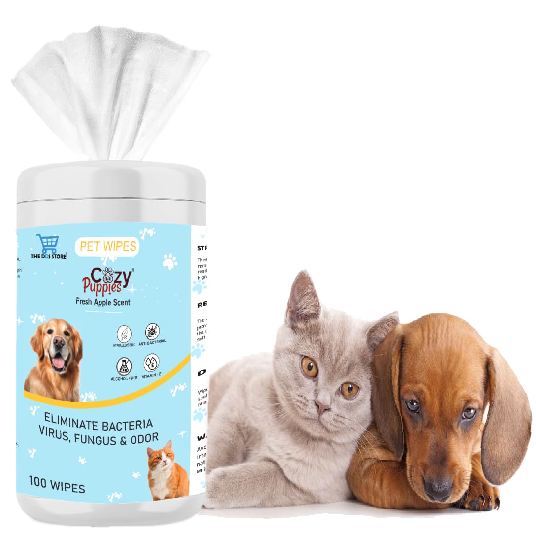 Cozy Puppies® Pet Cleaning Wet Tissues Pet Grooming Wet Wipe Dog Washing Tissue Cat Eye Ear Cleaning - Apple Scent 6"x 8" - Pack of 100 Wipes (B0CG37Y7Q4) Amazon Price History, Amazon Price Tracker