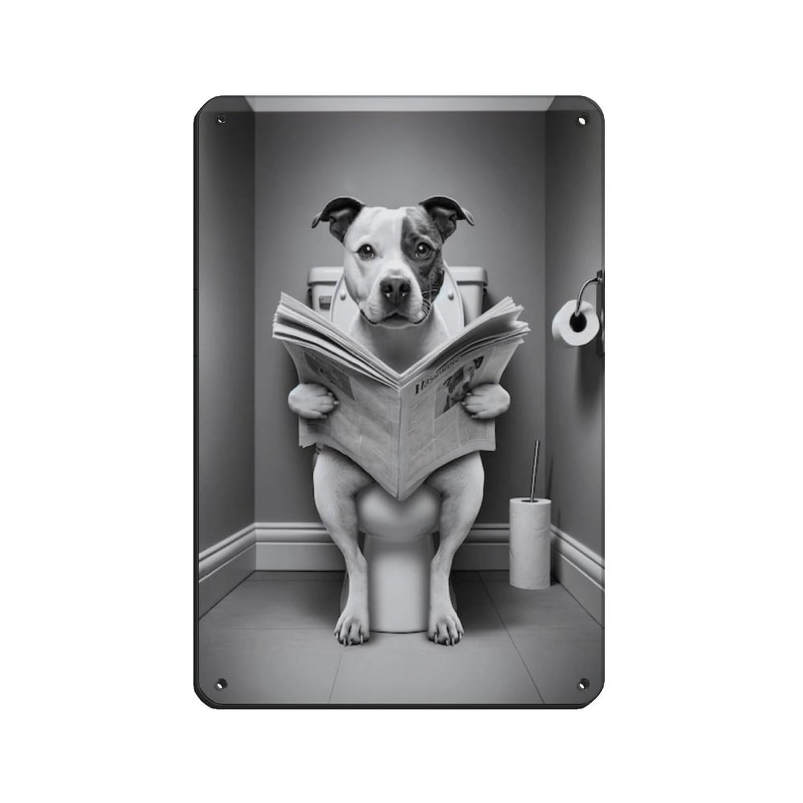 American Staffordshire Terrier Poster Tin Sign Vintage Metal Pub Club Cafe Bar Home Wall Art Decoration Poster Retro 8x12inch(20x30cm)