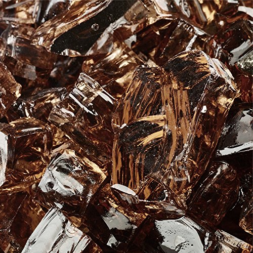 Copper - Fire Glass for Indoor and Outdoor Fire Pits or Fireplaces | 10 Pounds | 1/2 Inch, Reflective