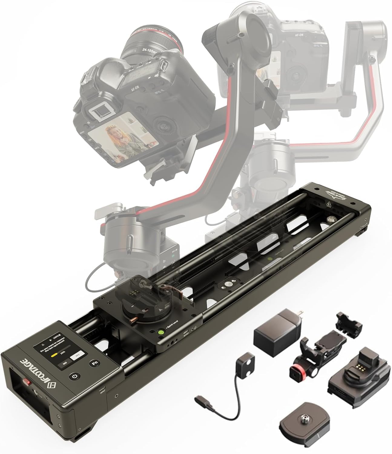 IFOOTAGE Slider per fotocamera motorizzato Shark Nano II a 660,5 assi per riprese coordinate, compatibile con DJI RS2, RS2 Pro, RS3 Pro, RS4, RS4 Pro, stabilizzatori Max.payload 7 kg, 66 cm
