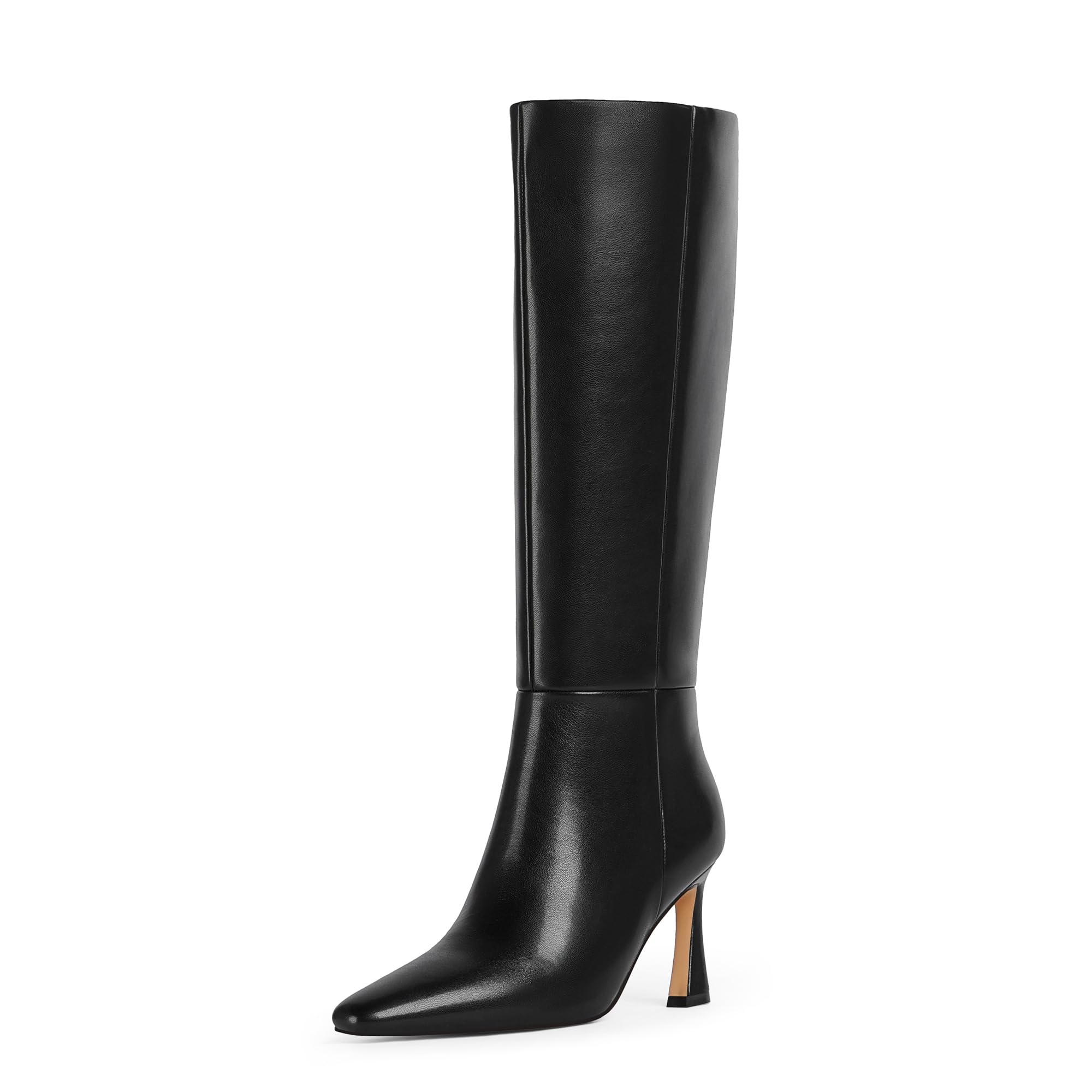 Knee High Boots for Women Pointed Toe Stiletto Heel Tall Boots High Heel Side Zipper Long Boots