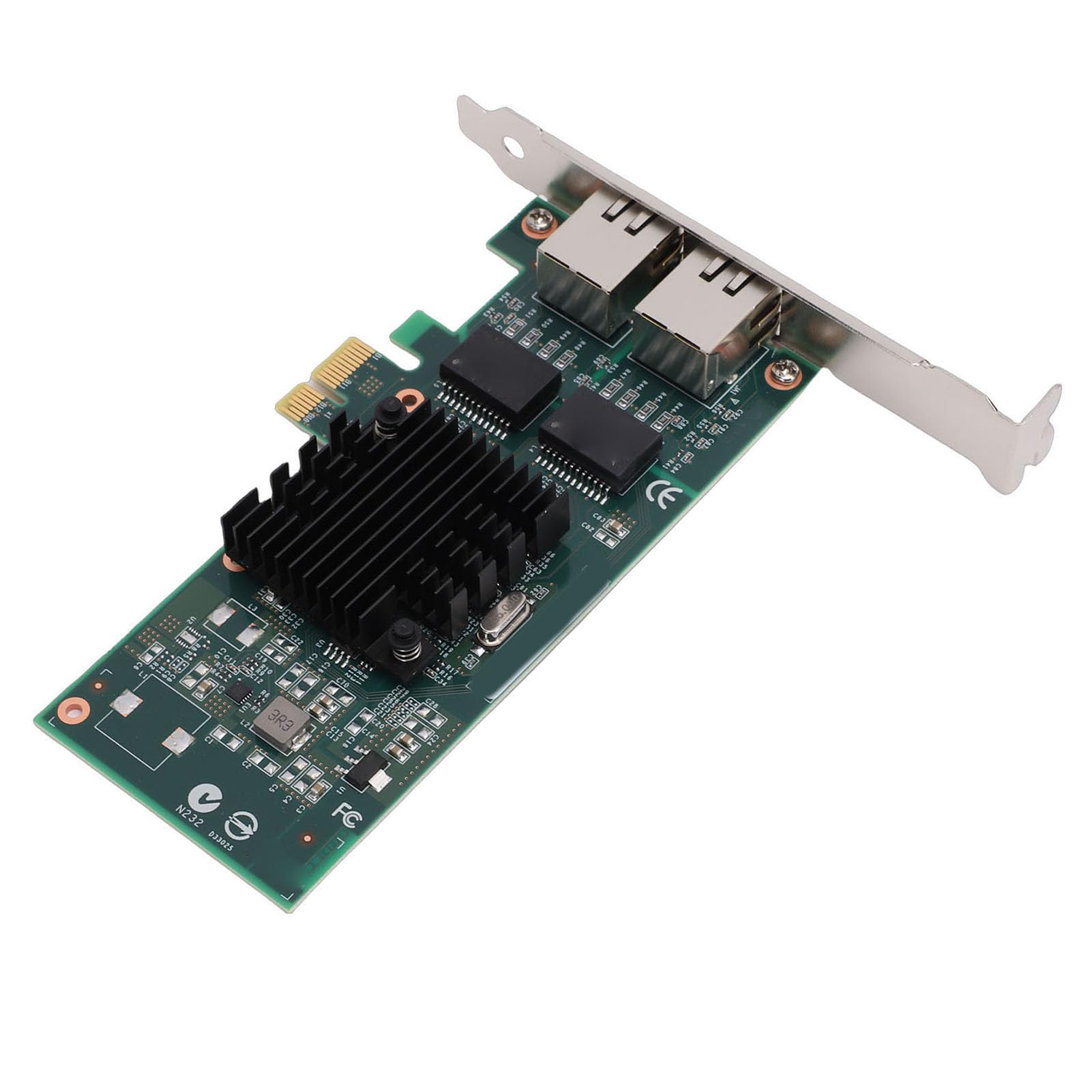 Cryfokt Scheda Di Rete Pcie Da 1 Gb, Adattatore Gigabit Ethernet Pci Express 2.0 X1 Con Doppia Porta Rj45 E Supporto Controller, Adattatore Di Rete Ethernet