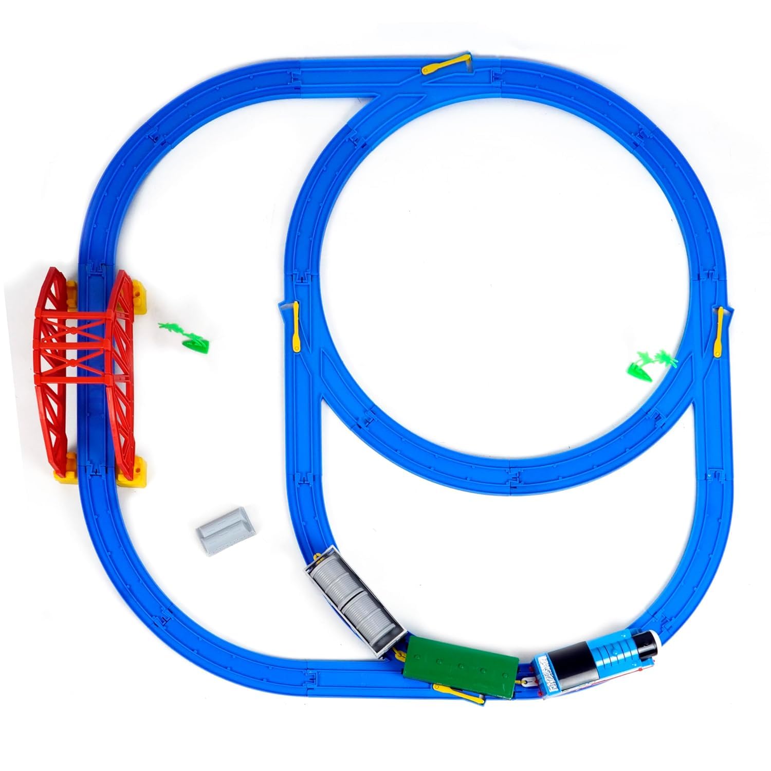 Jo Baby Thomas Adventure Train Set with Light & Sound, Over-Bridge & Tunnel Cave, Tracks