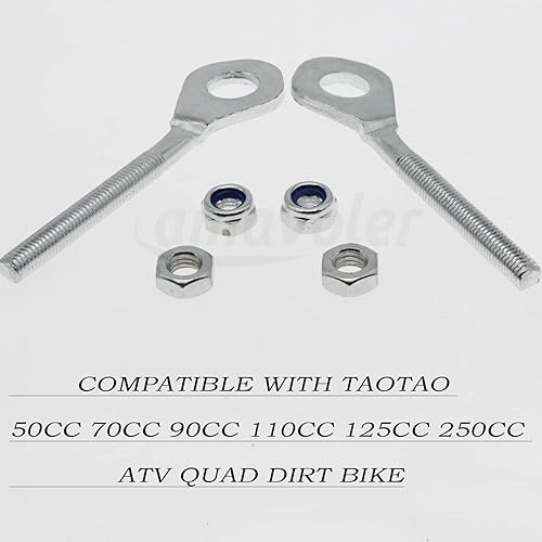 Miniatura 5 de Ajustador de eje de cadena de 0.4 pulgadas, accesorios para motocross TAOTAO 50cc 70cc 90cc 110cc 125cc 250cc ATV Quad Dirt Bike. 2 uds.