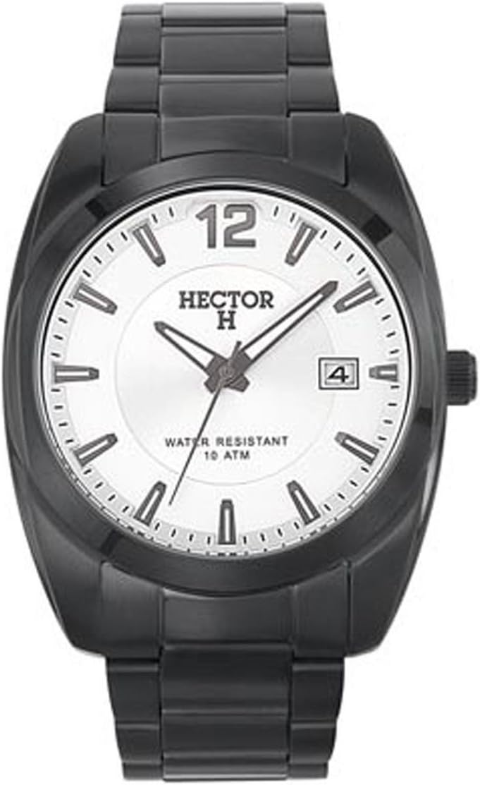 Men's Quartz Watch with Black Dial Analogue Display Stainless Steel 667062