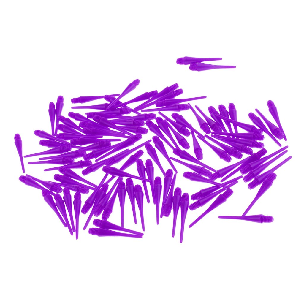 Yiju Pack of 100 Darts Soft Tips Replacement Points for Electronic Darts -, Dark Purple