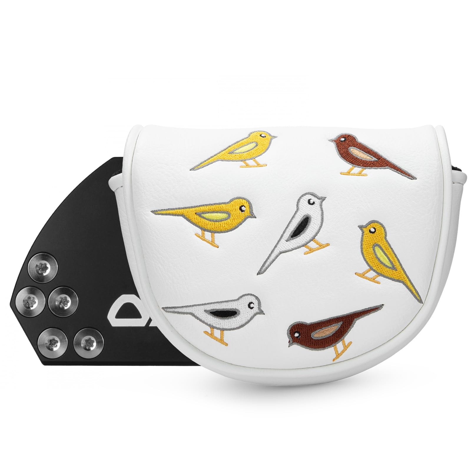 Golf Mallet Putter Head Cover, Magnetic Closure Leather Golf Headcovers Mallet Putter Cover for Golf DF3 Putter Golf Mallet Putter Cover for OZ1 MEZZ 1 MEZZ1 MAX (for OZ1 Mallet Putter(Birdie))