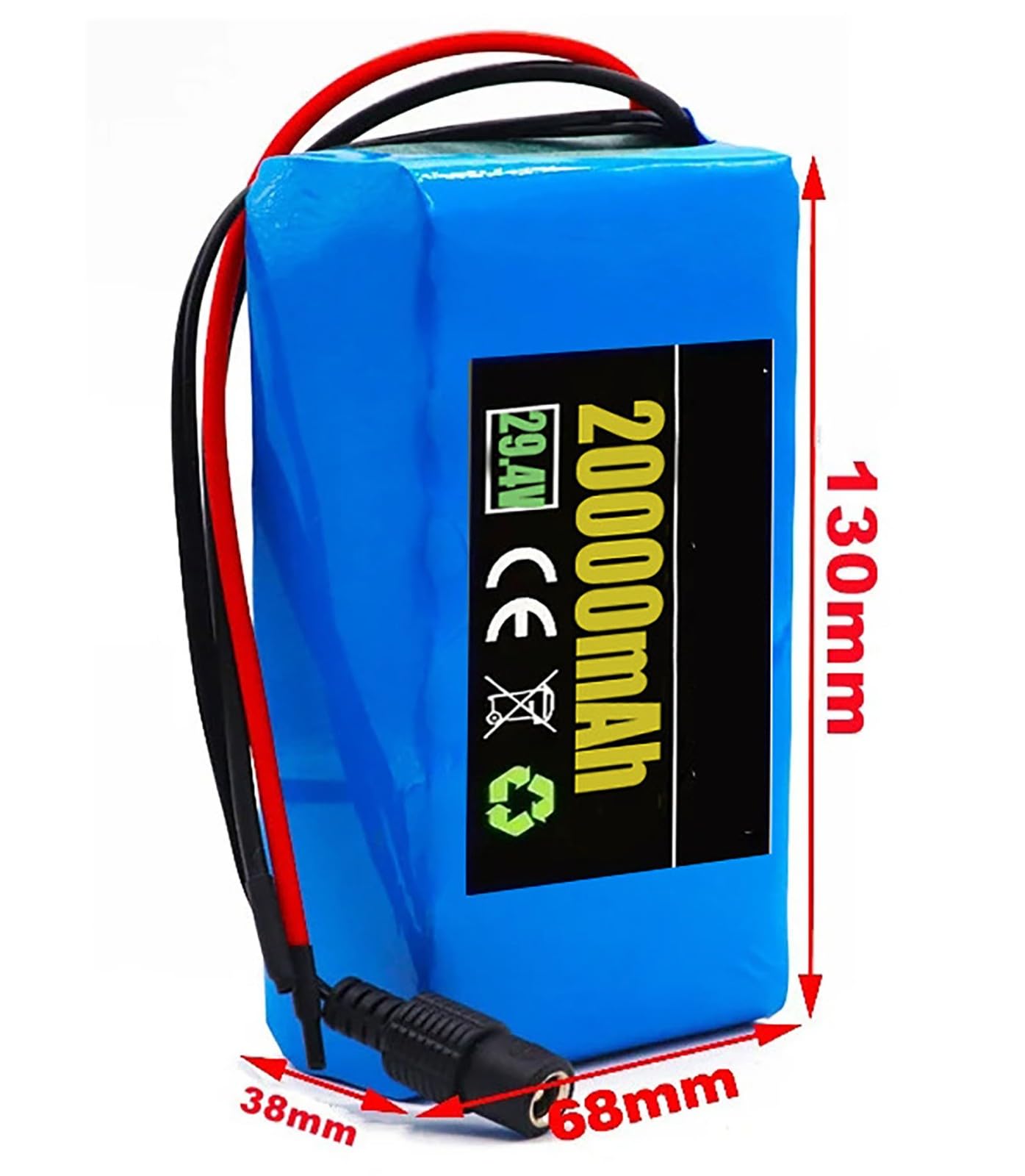 Batterie De Vélo Électrique 24V 20Ah 7S2P Rechargeable Étanche Batterie 29.4V 20Ah Haute Puissance Batterie avec Chargeur pour 200W-500W Moteur