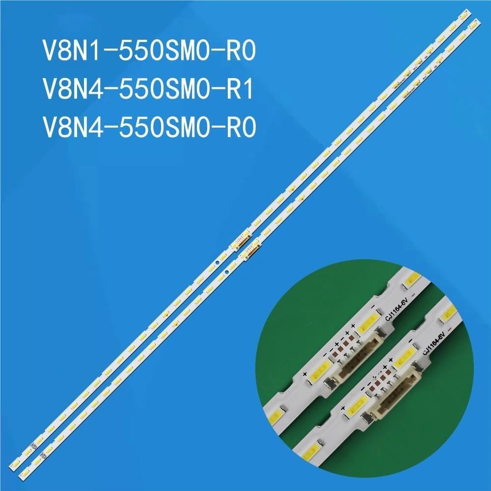 Striscia LED (2) adatta for UE55NU7462 UE55NU7475 UE55NU7672 UE55NU7675 UN55RU7400G UE55NU7462U UN55RU7400F UE55NU7675U UN55RU7400K
