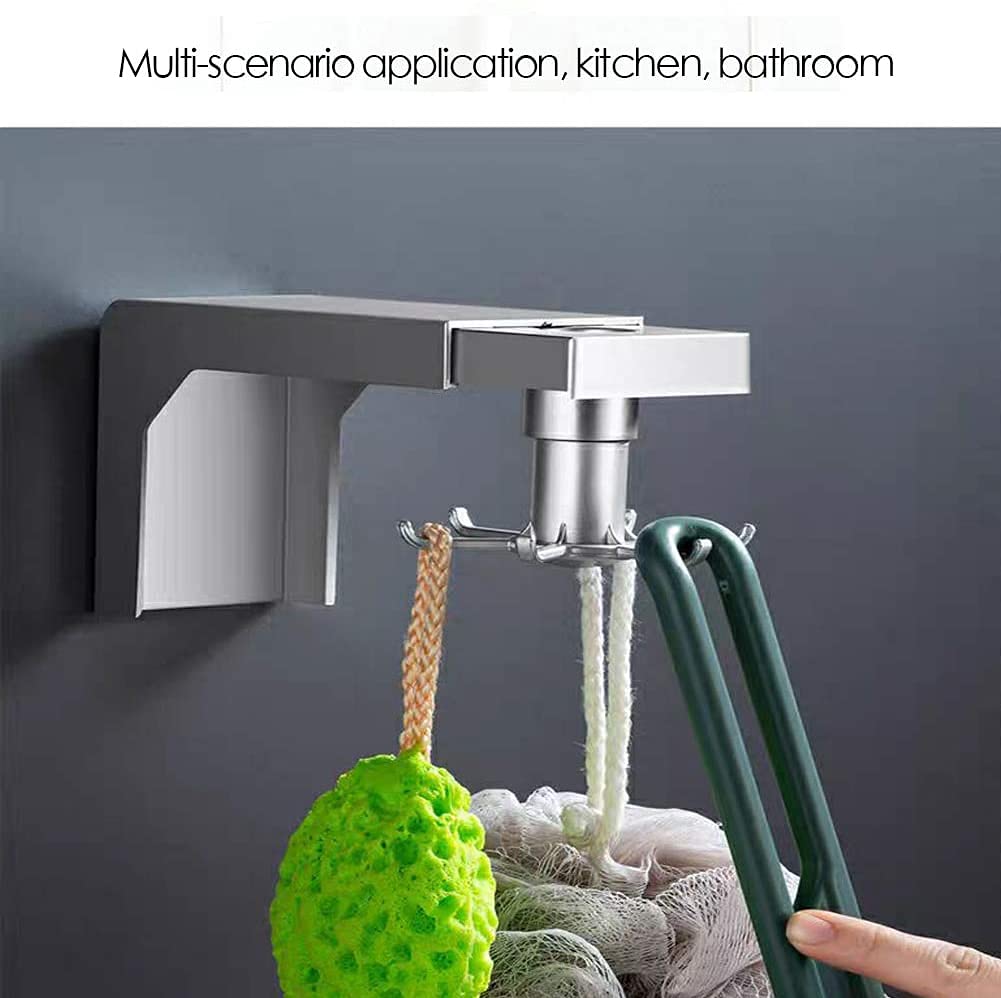 2 Ganchos Giratorios Autoadhesivos – Colgador De Pared Para Abrigos, Toallas Y Llaves (Smart Outdoors)