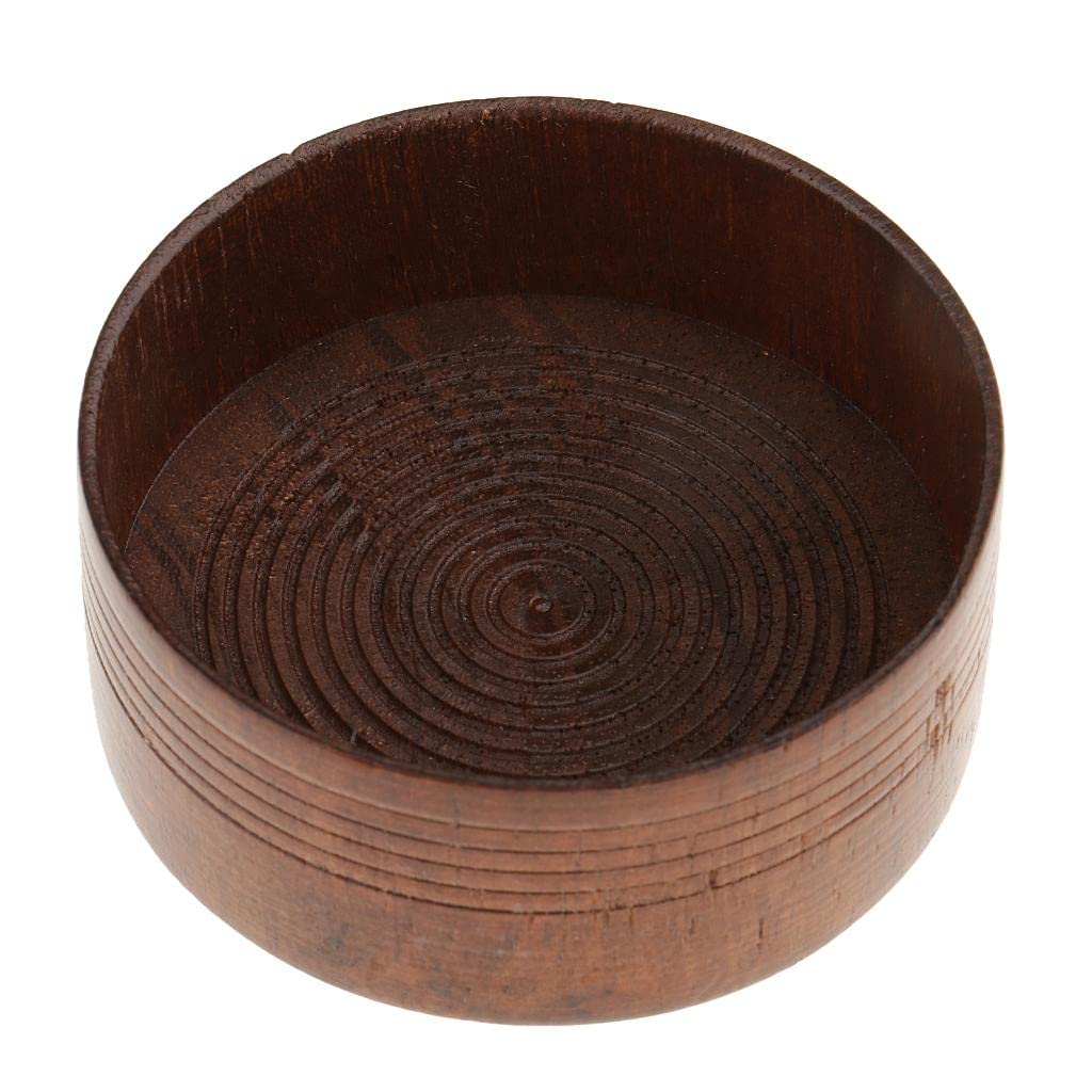 Milageto Wooden Men's Shaving Brush with Shave Mug Bowl Barber Beard Soap, Wood Brush Bowl