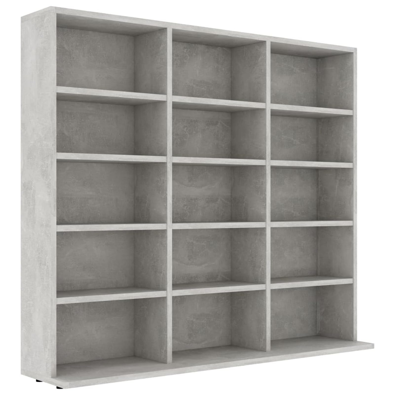 Gecheer Mobile Porta CD, Scomparti Aperti 15 vani, Dimensioni 100x23x89,5 cm, Legno Multistrato, Mobile per Collezione CD e Dvd, Libreria per Soggiorno, Studio e Camera da Letto