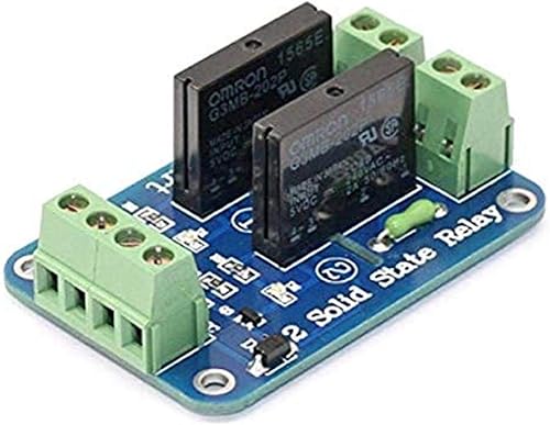 SainSmart Tablero de relé de estado sólido de 5 V de 2 canales para Arduino Uno Duemilanove Mega2560 Mega1280 Brazo Dsp Pic